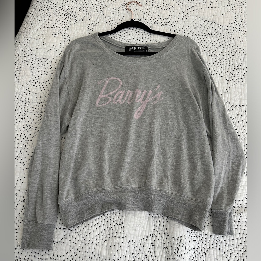 Barry’s Bootcamp Grey Sweatshirt Size S